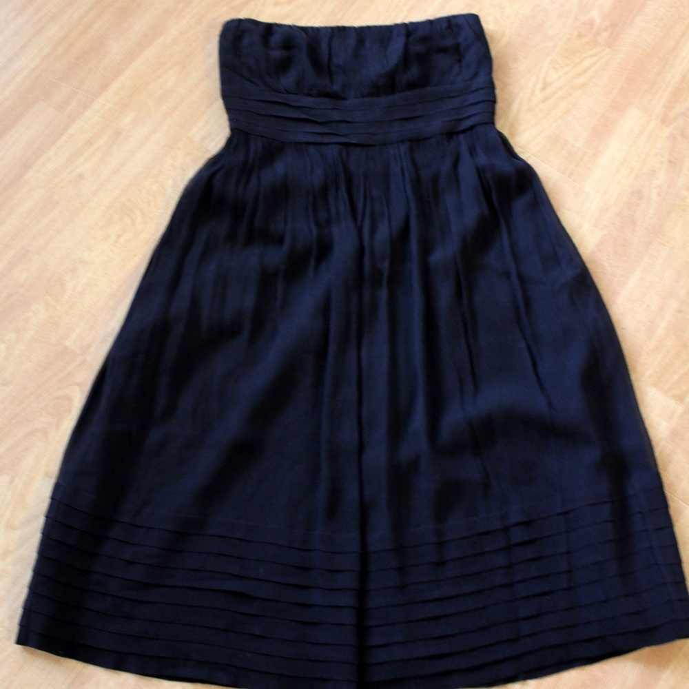 J. Crew Juliet Black Silk Chiffon Dress Size 6